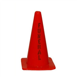 SET OF 5 TRAFFIC CONES WITH FUNERAL IMPRINT 18"