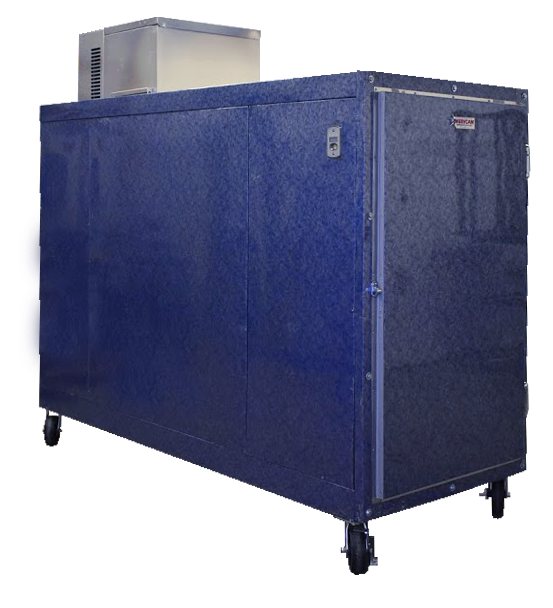 Blue mortuary cooler 3 body morgue cooler 